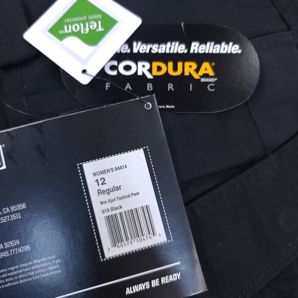 5.11 Tactical Womens Xprt Operator Pants Size 12 Black Knee Pad Cargo Stretch - Picture 8 of 9